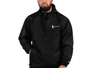 Bestickte, verstaubare Champion-Jacke